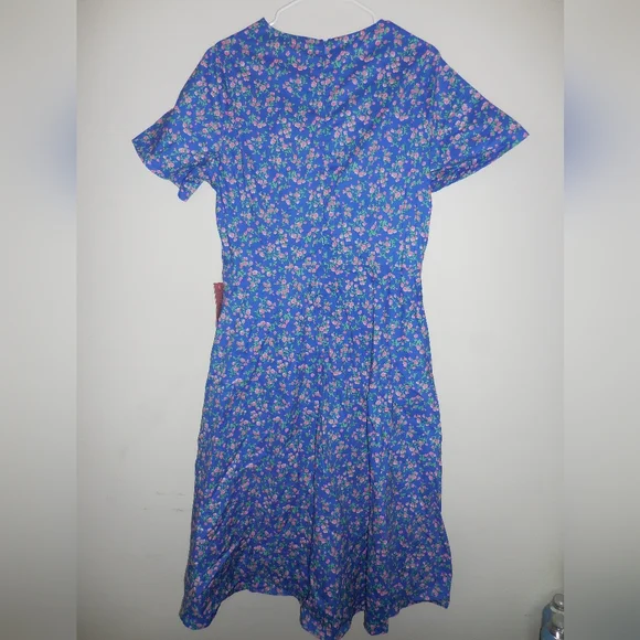 Ivy City Co Allie Floral Midi Dress in Royal Blue NWT Size 14 - Picture 4 of 10
